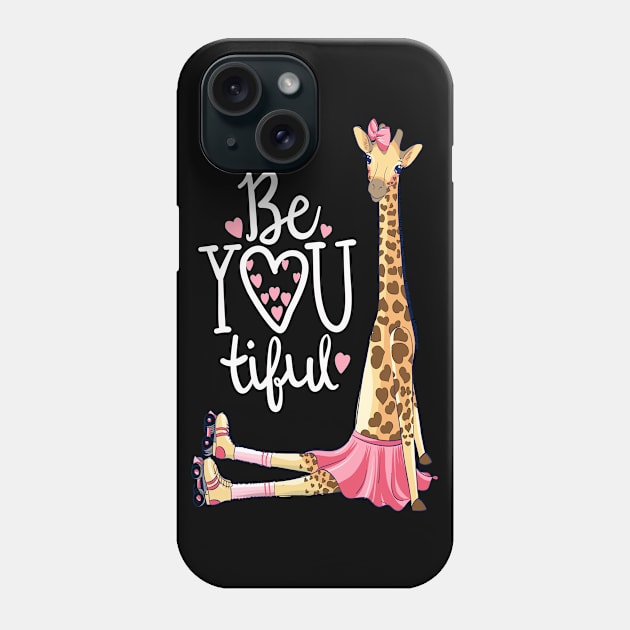 Beautiful Giraffe | Inspire Be You Giraffe Animal T-Shirt Phone Case by MerchMadness