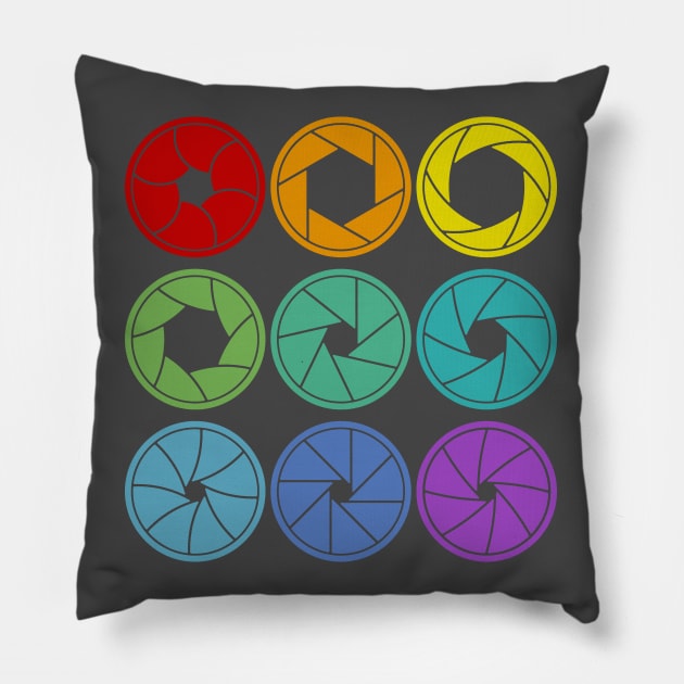 Camera Aperture Design / Photography Lover Pillow by DankFutura