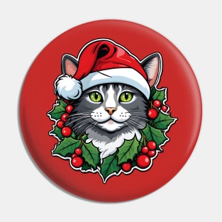 Meow-rry Catmas Coolness Pin