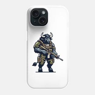 Tactical Minotaur Power Tee: Where Mythical Might Meets Modern Strength Phone Case