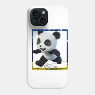 Do You Believe? Digital Art Happy Baby Panda Bear Phone Case