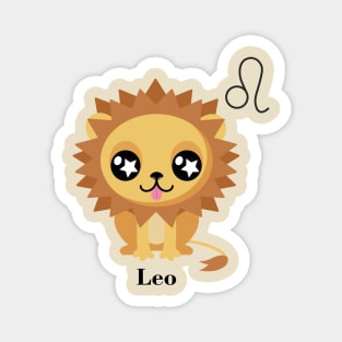 Cute Leo Zodiac Magnet