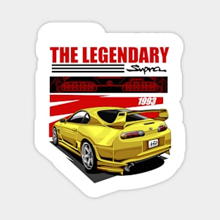 JDM LEGEND TOYOTA SUPRA MK4-YELLOW Magnet