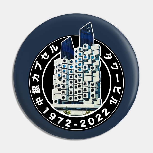 Nakagin Capsule Tower Tribute Pin by chilangopride