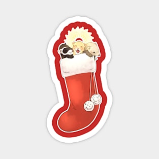 Ferret Christmas Magnet