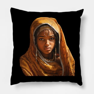 TRIBAL SOMALI GIRL Pillow