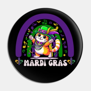 Mardi Gras Cat Pin