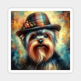 Yorkshire Terrier Splash Art Magnet