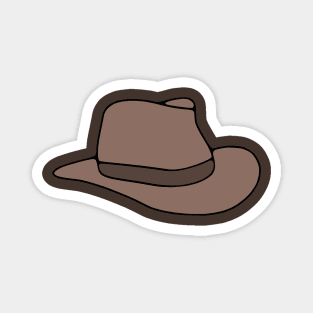 Brown Fedora Hat Magnet