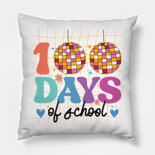 Kids Disco Ball 100 Days Of School Funny 100th Day Pillow