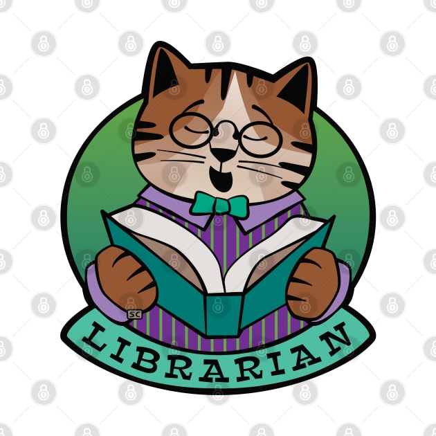 Librarian Cat Story Time by Sue Cervenka
