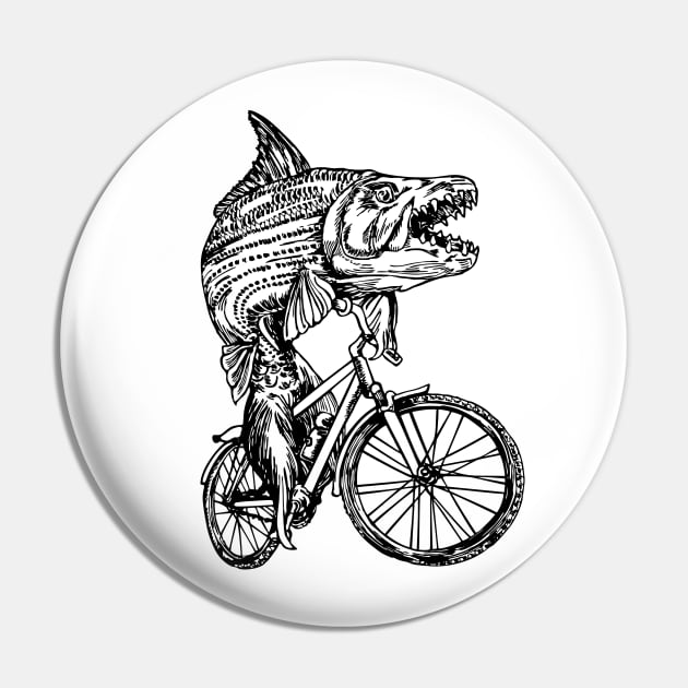 SEEMBO Tiger Fish Cycling Bicycle Cyclist Bicycling Biking Pin by SEEMBO