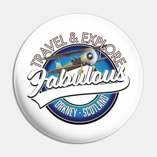 travel explore fabulous Orkney Scotlands logo Pin