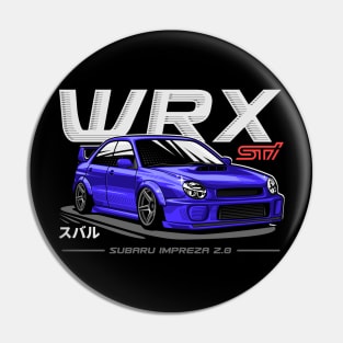 JDM car Subaru Impreza WRX STI BLUE Pin