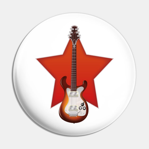 Electronic Guitar star Pin by nickemporium1