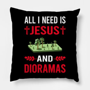 I Need Jesus And Diorama Dioramas Pillow