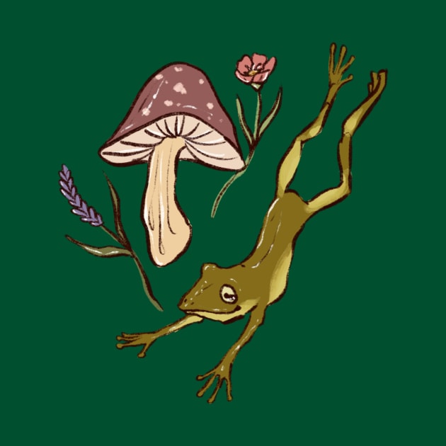 Frog and mushroom by Queer Deer Creations