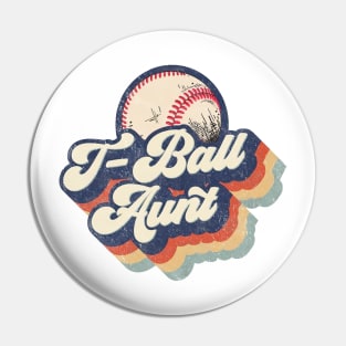 Retro T-Ball Aunt Mother's Day Pin