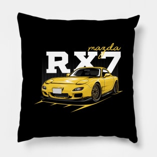 Mazda RX7 Yellow Pillow