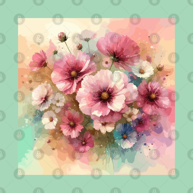 Light Pink Cosmos Flower by Jenni Arts