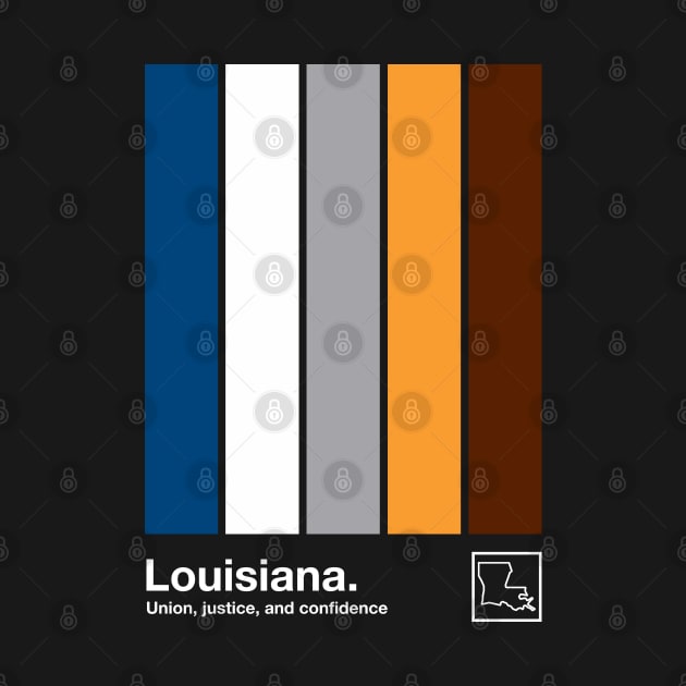 Louisiana State Flag  // Original Minimalist Artwork Poster Design by DankFutura