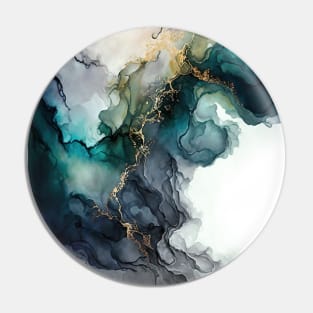 Silent Pool- Abstract Alcohol Ink Art Pin