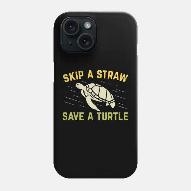 Skip A Straw Save A Turtle Scuba Diver Diving Gift Phone Case by Dolde08