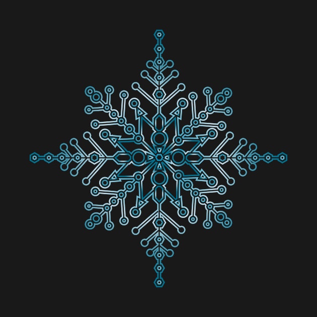 a blue snow crystal by Kisho