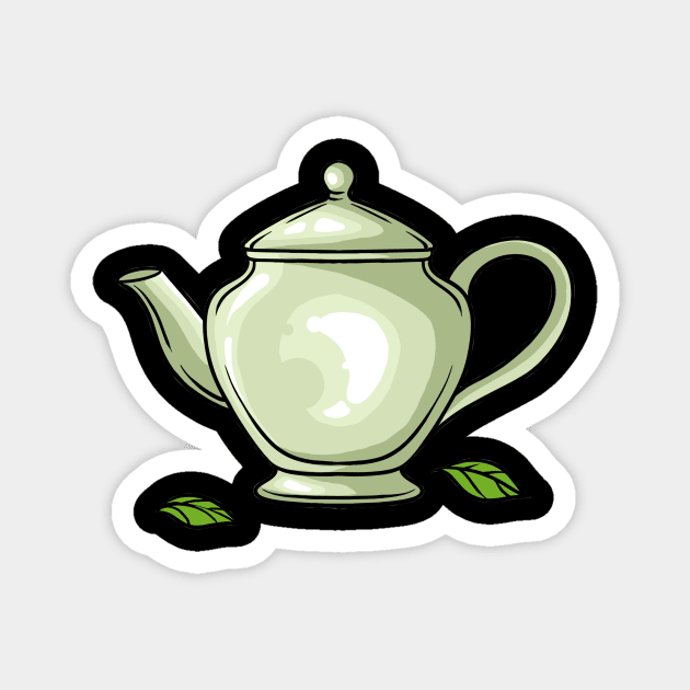 Tea Lover Teapot Magnet by fromherotozero