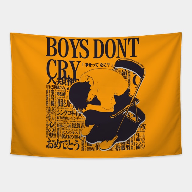 Neon Genesis Evangelion Shinji Ikari Boys Dont Cry Tapestry by Mrmera