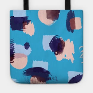 Pocket - Abstract Stains Blue Tote
