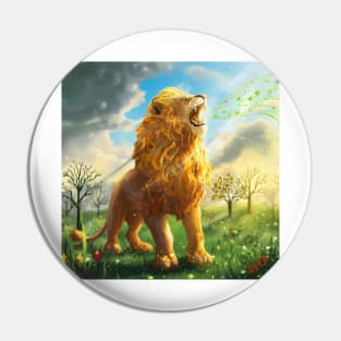 Aslan Singing and Creating Narnia - CS Lewis Inspired Pin
