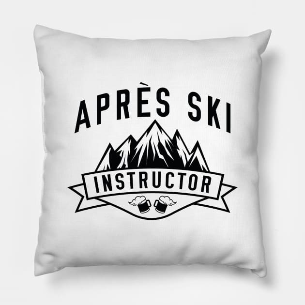 Après Ski Instructor Pillow by LuckyFoxDesigns