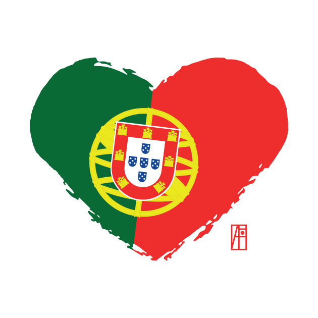 I love my country. I love Portugal. I am a patriot. In my heart, there is always the flag of Portugal by ArtProjectShop