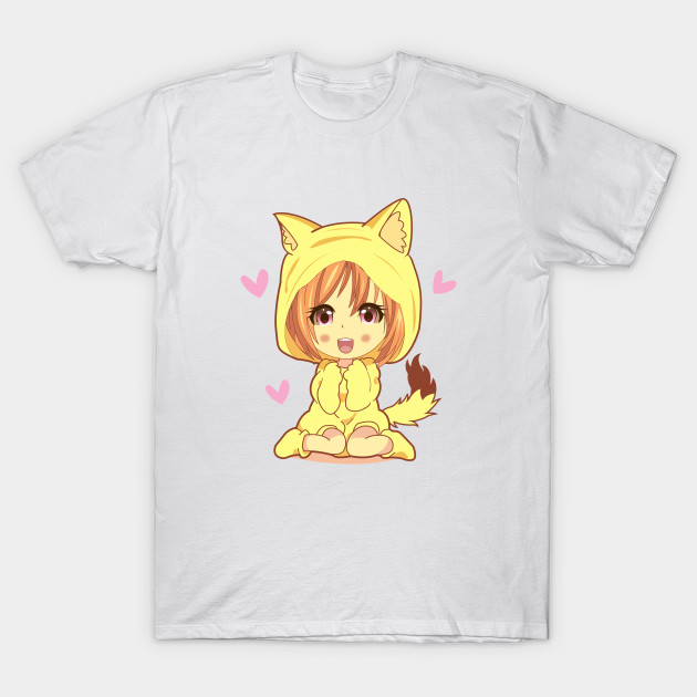 Cute Kawaii Chibi Anime Girl Little Cat Girl Chibi Style T Shirt Teepublic