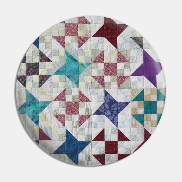 Churn Dash and Falling Stars Quilt Pin by JeanGregoryEvans1