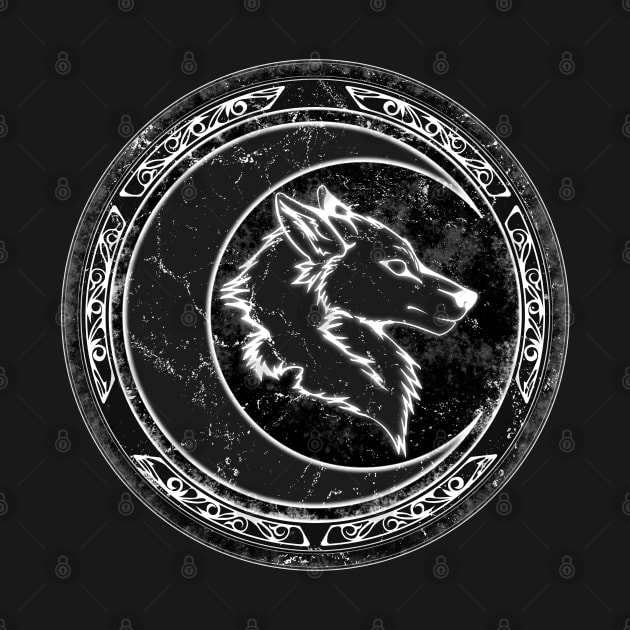 Celtic Wolf and Moon by NicGrayTees