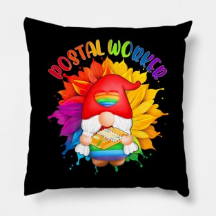 Postal Worker Costume Gnome Proud LGBT Sun Pillow