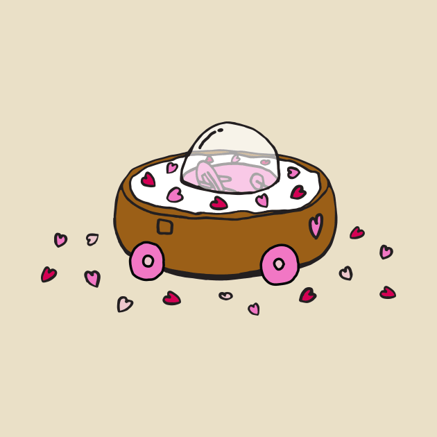 Valentine's Day Donut Car with Heart Sprinkles by donutcarco