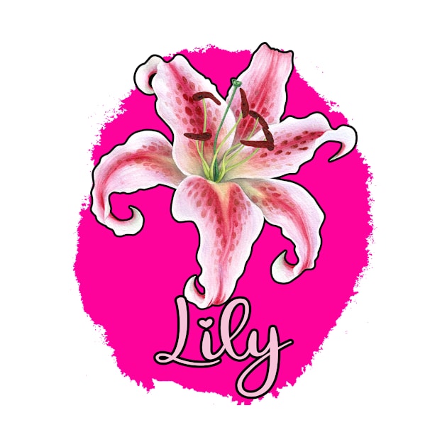 Stargazer Lily Flower Name Pink Floral Nature by Kdeal12