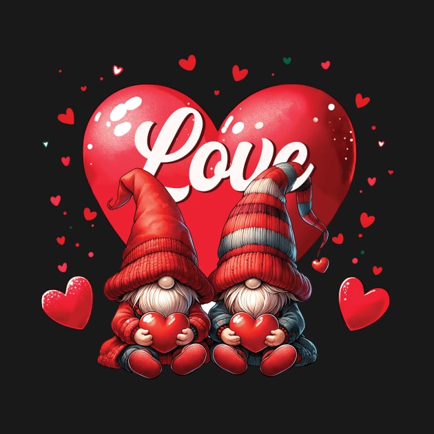 Gnomes Valentine's Day Couple Love by Happy Solstice