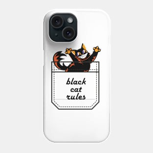 BLACK CAT RULES Phone Case