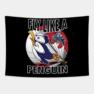 Penguin Fly Like Penguin Tapestry