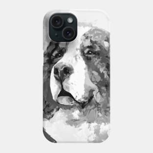 Black and White bernese mountain dog Phone Case