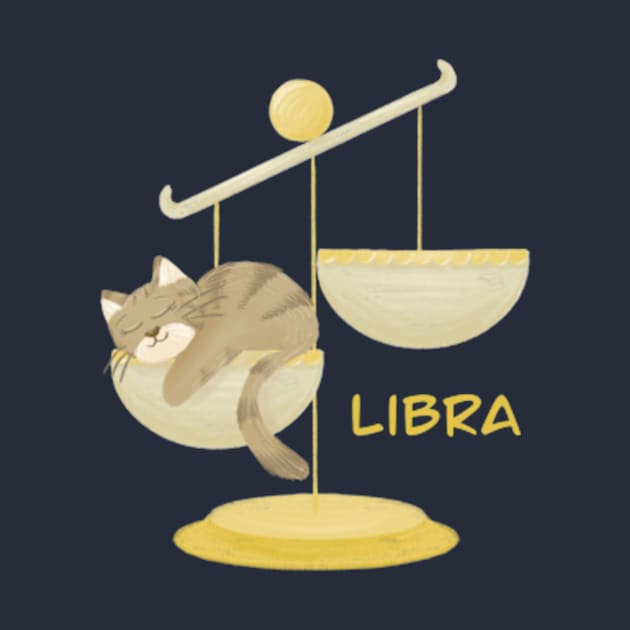 Libra cat zodiac sign by AbbyCatAtelier