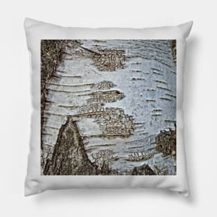 rustic scandinavian nature tree bark white birch Pillow