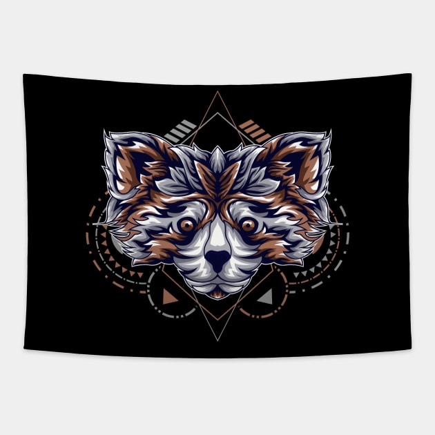 red panda Tapestry by SHINIGAMII