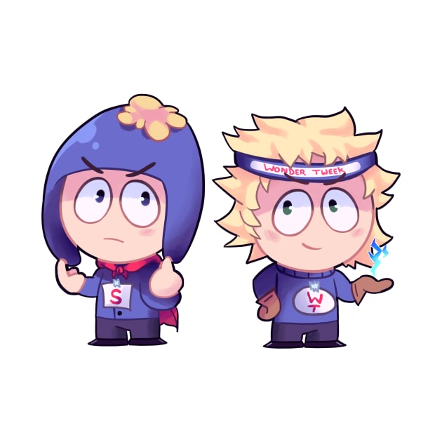 Super Craig & Wonder Tweek chibi by Midnight_rabbit