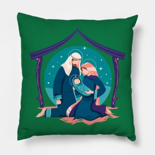 Nativity Colorful Pillow