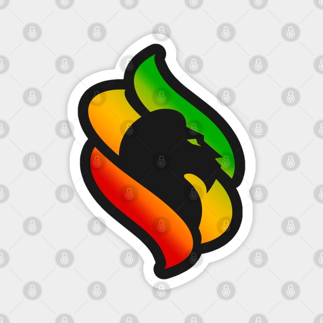 Rasta University Logo Lion Rasta Colors Reggae Magnet by rastauniversity